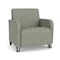 Lesro Siena Lounge Reception Wide Guest Chair w/ Front Casters, Walnut Wood Back Legs, OH Eucalyptus Uph SN1201 - alternate 1